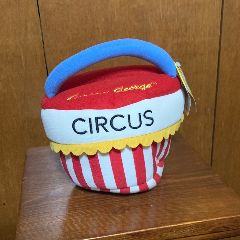 GUND- Curious George Circus Basket with Animals. Soft- Any Age